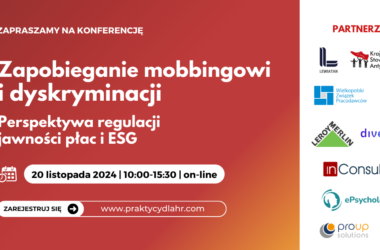 Konferencja: Zapobieganie mobbingowi i dyskryminacji. Perspektywa regulacji jawności płac i ESG