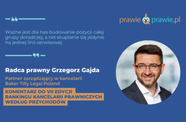 Ważne jest dla nas budowanie pozycji całej grupy doradczej, a nie skupianie się jedynie na jednej linii serwisowej