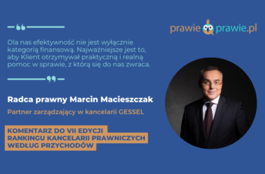 Dla nas efektywność nie jest wyłącznie kategorią finansową. Najważniejsze jest to, aby Klient otrzymywał praktyczną i realną pomoc w sprawie, z którą się do nas zwraca