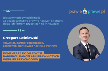 Bierzemy odpowiedzialność za bezpieczeństwo prawne naszych Klientów, dając ich firmom przestrzeń na innowację
