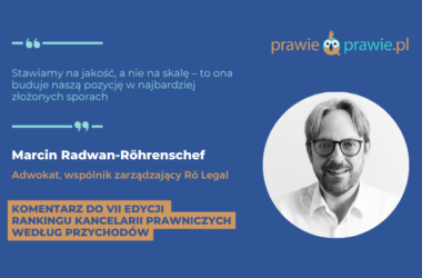 Stawiamy na jakość, a nie na skalę – to ona buduje naszą pozycję w najbardziej złożonych sporach